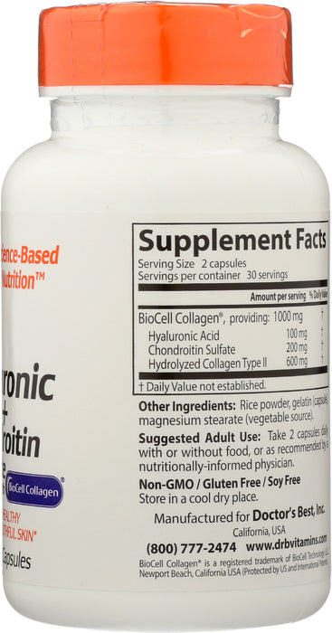 Hyaluronic Acid + Chondroitin with optiMSM, 60 cap