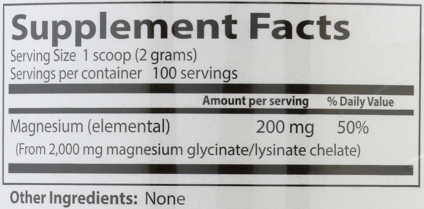 Magnesium Powder Chelated, 200 gm/7.1 oz