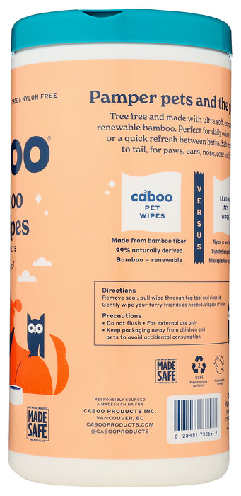 Bamboo Pet Wipes, 70 ct