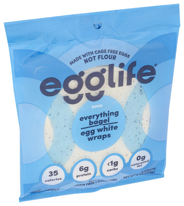 Egg White Wraps, Everything, 6 oz