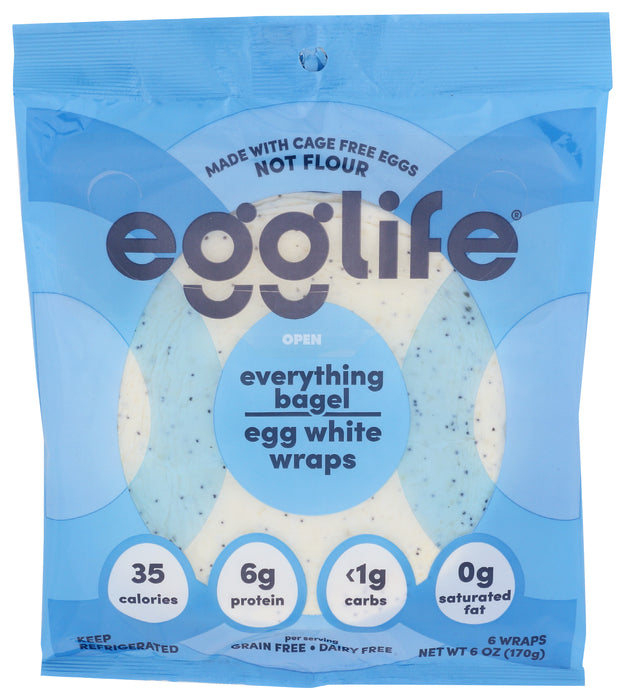 Egg White Wraps, Everything, 6 oz