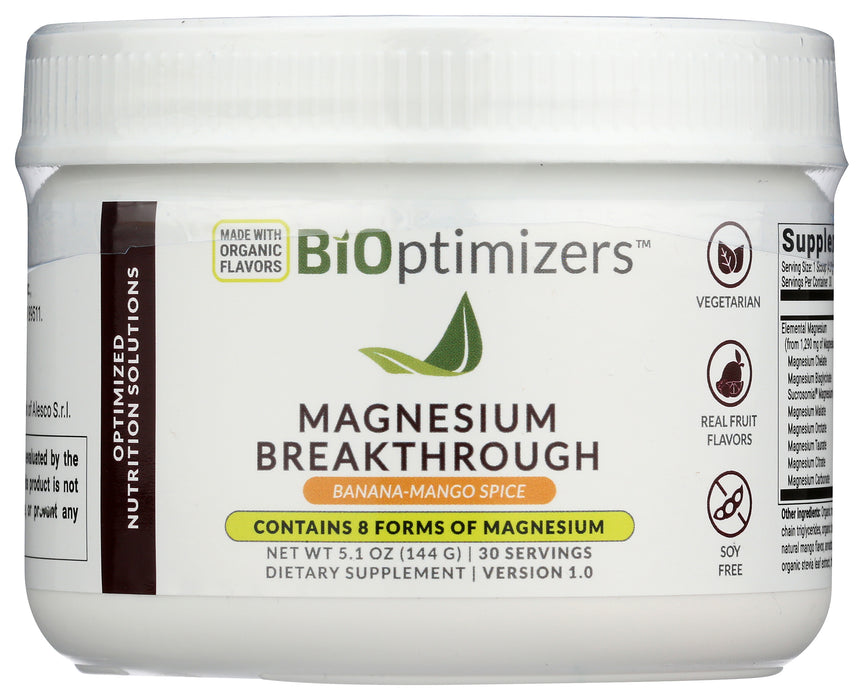 Magnesium Breakthrough, Banana Mango Spice, 30 serv/5.5 oz