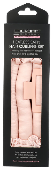 Heatless Satin Hair Curling Set, Blush, 1 ct