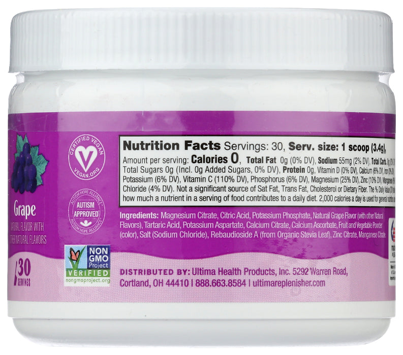 Electrolyte Powder, Grape, 30 serv