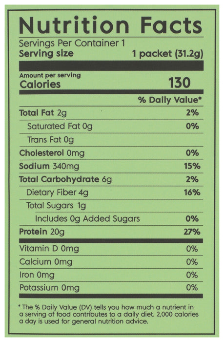 Plant Based Protein, Matcha, Org, 1 serv/1.1 oz