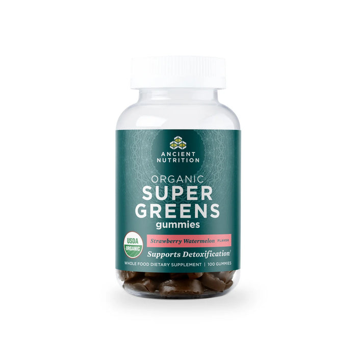 Organic Super Green Gummies, Strawberry Watermelon, 100 gummy