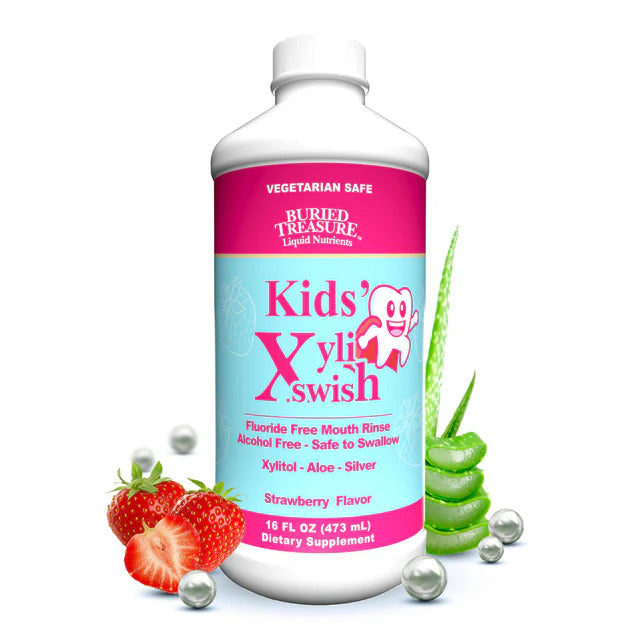 Kid's XyliSwish Mouth Rinse, Strawberry, 16 fl oz