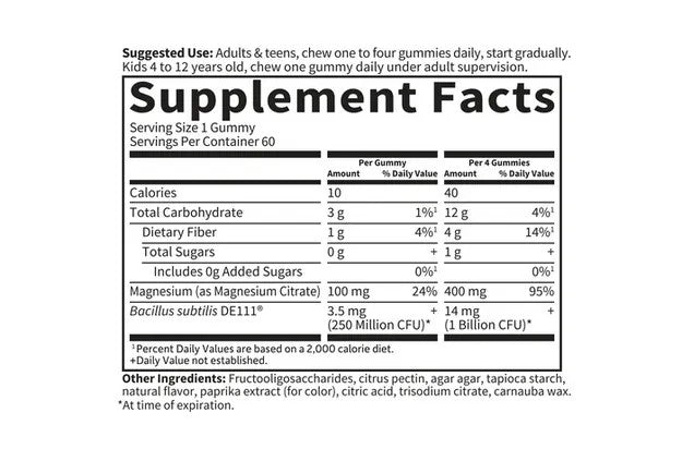 Dr. Formulated Magnesium with Pre & Probio, Orange Cream, 60 gummy