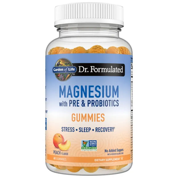 Dr. Formulated Magnesium with Pre & Probio, Peach, 60 gummy