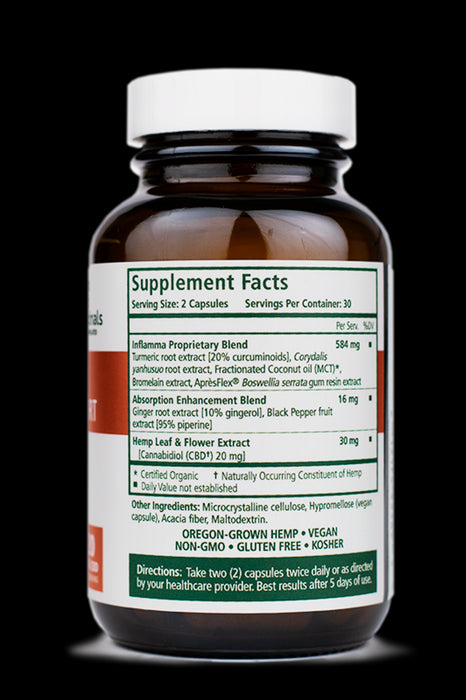 CBD+ Inflamma Support 20 mg, 60 vcap