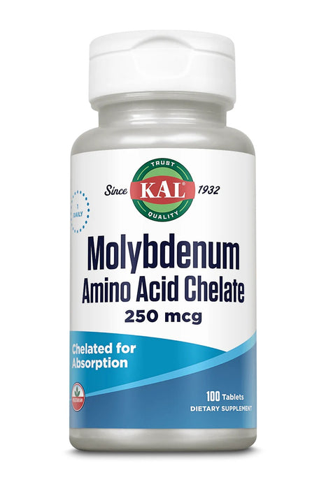 Molybdenum Chelated 250 mcg, 100 tab