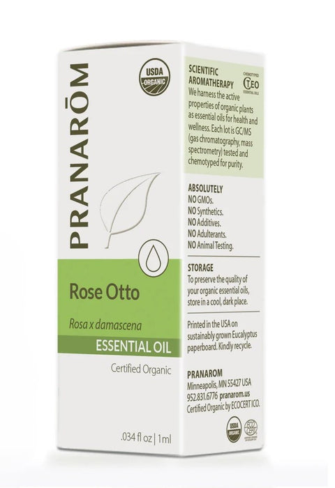 Rose Otto Essential Oil, Org, 1 ml