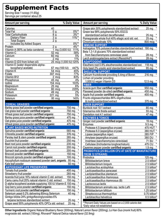 Green Vibrance, Blueberry Lemon, 25 serv