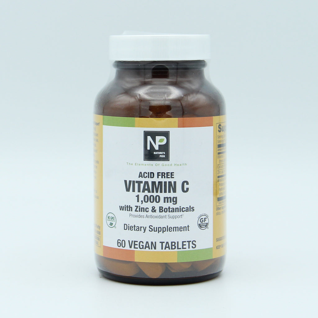 Acid Free Vitamin C 1000mg, 60 vtab — Natures Pick Market