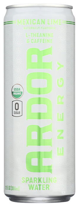 Sparkling Water Energy Drink, Mexican Lime, Org, 12 oz