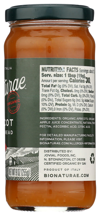 Apricot Fruit Spread, Org, 9 oz