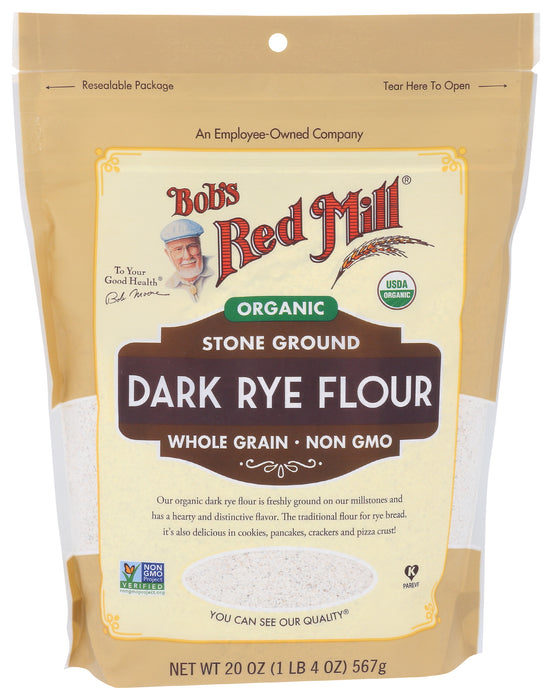 Dark Rye Flour, Org, 20 oz
