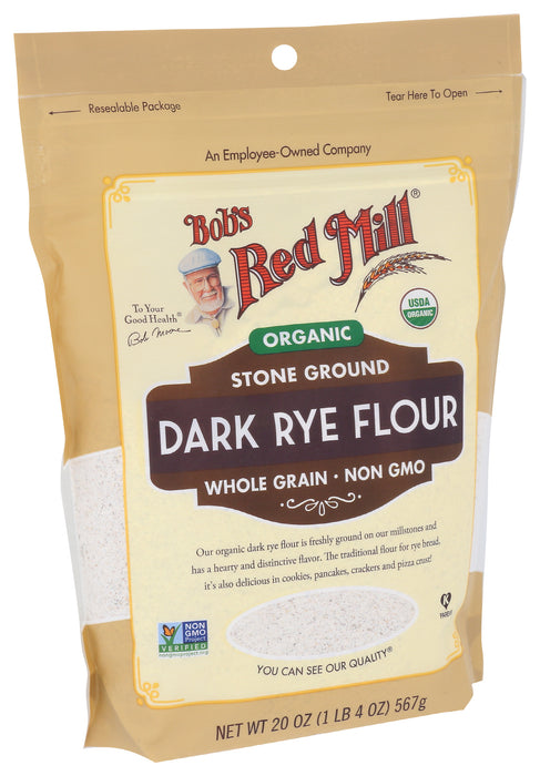 Dark Rye Flour, Org, 20 oz