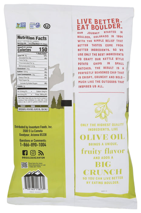 Potato Chips Olive Oil, Sea Salt, GF, 6.5 oz