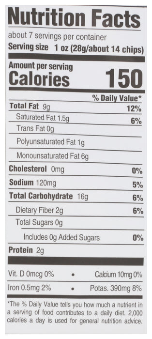 Potato Chips Olive Oil, Sea Salt, GF, 6.5 oz