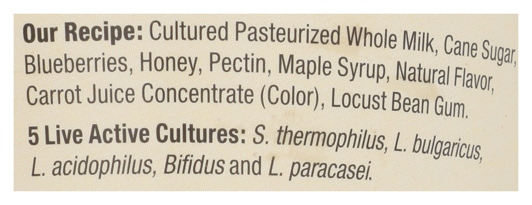 Cream Top Whole Milk Yogurt, Blueberry, 5.3 oz