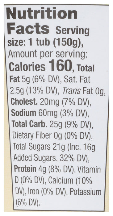 Cream Top Whole Milk Yogurt, Peach, 5.3 oz