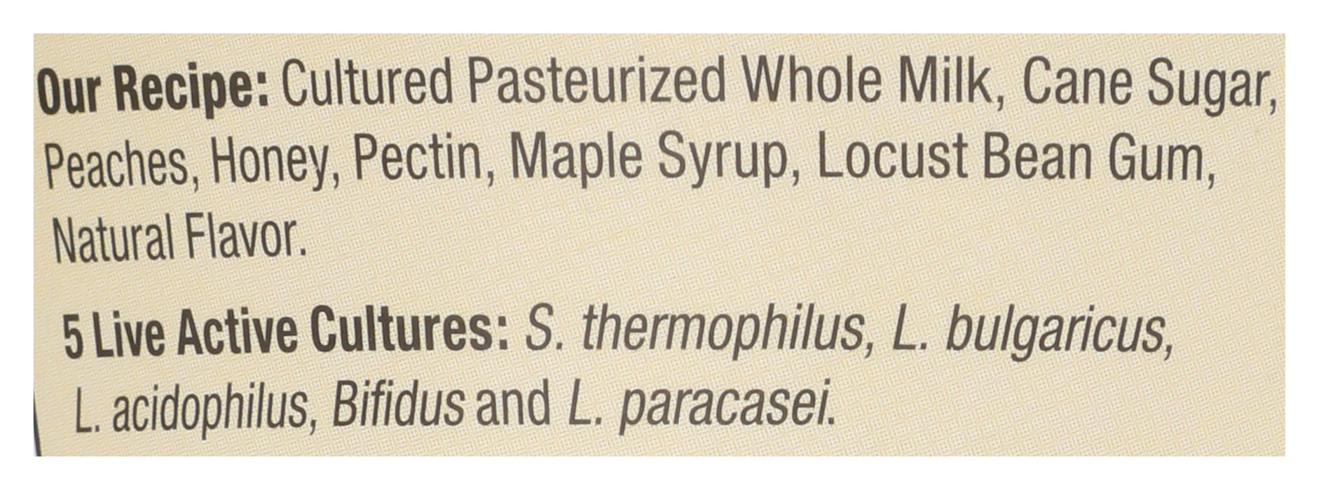 Cream Top Whole Milk Yogurt, Peach, 5.3 oz