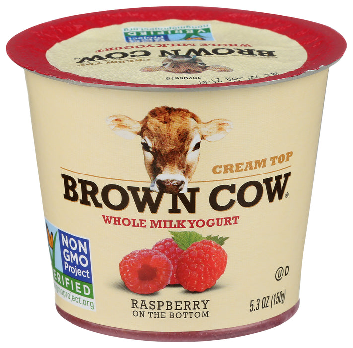 Cream Top Whole Milk Yogurt, Raspberry, 5.3 oz