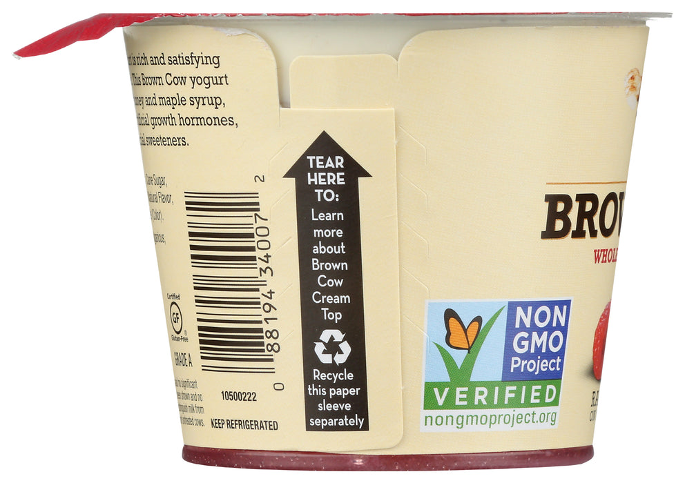 Cream Top Whole Milk Yogurt, Raspberry, 5.3 oz