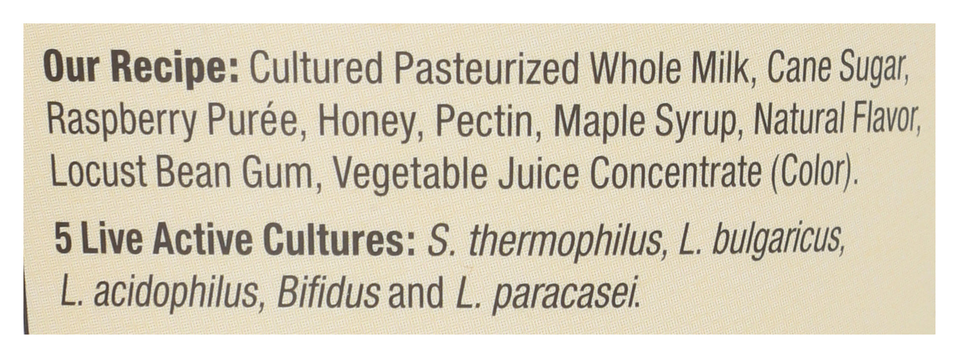 Cream Top Whole Milk Yogurt, Raspberry, 5.3 oz