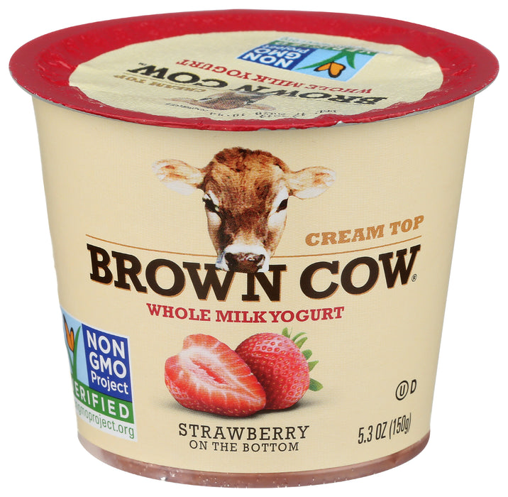 Cream Top Whole Milk Yogurt, Strawberry, 5.3 oz