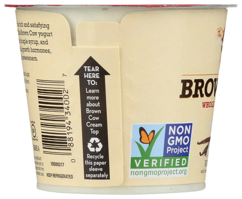 Cream Top Whole Milk Yogurt, Vanilla, 5.3 oz