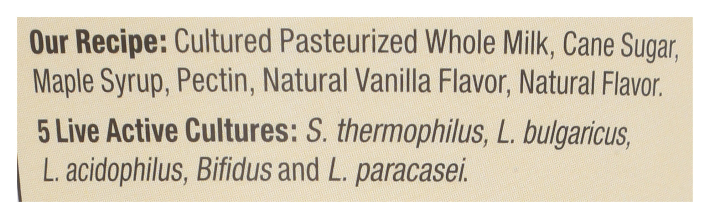Cream Top Whole Milk Yogurt, Vanilla, 5.3 oz
