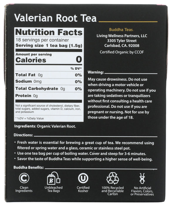 Valerian Root Tea, Org, 18 tbag