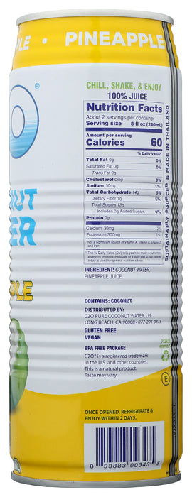 Coconut Water with Pineapple, 17.5 fl oz