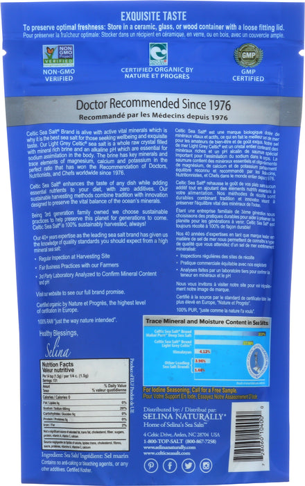 Light Grey Celtic Sea Salt, 1/2 lb