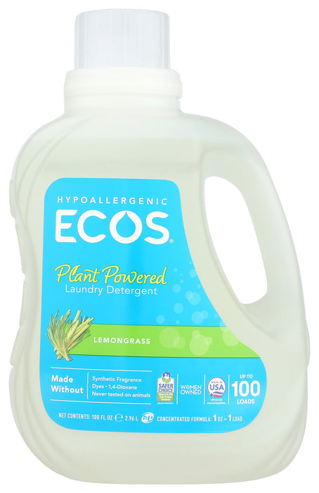 Laundry Detergent Liquid, Lemongrass, 100 fl oz