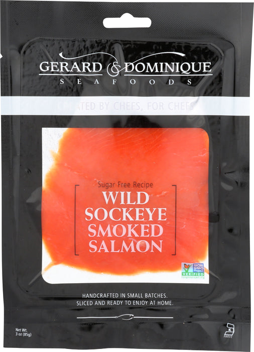Wild Sockeye Smoked Salmon, SF, 3 oz