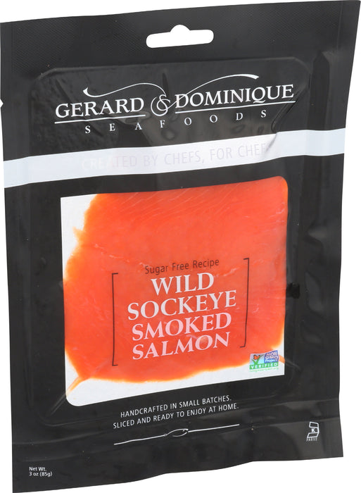 Wild Sockeye Smoked Salmon, SF, 3 oz