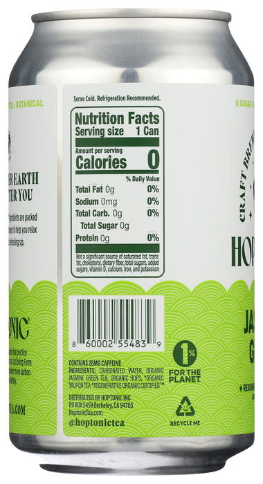 Sparkling Tea, Jasmine Green, 12 fl oz