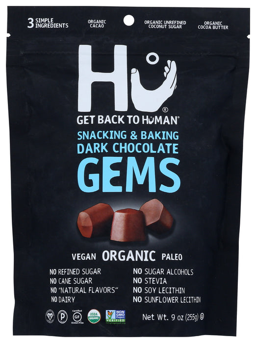 Dark Chocolate Gems, GF V Org, 9 oz