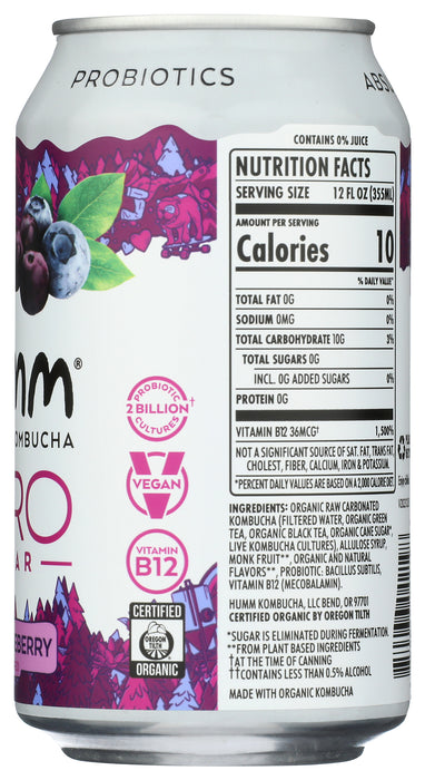 Blueberry Mint Kombucha, Org, 12 fl oz
