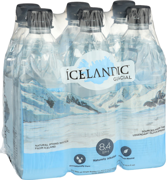 Natural Spring Water Iceland, 500 ml, 6pk