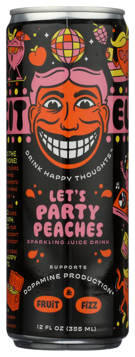 Sparkling Juice Drink, Let's Party Peaches, 12 fl oz