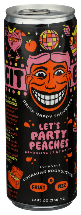 Sparkling Juice Drink, Let's Party Peaches, 12 fl oz