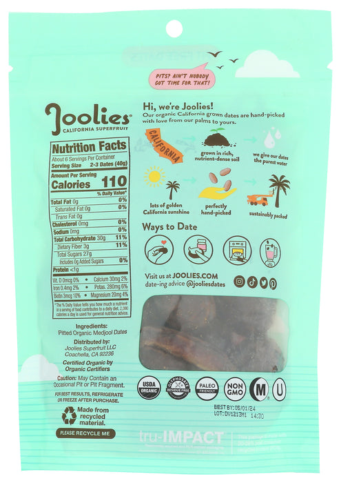 Fresh Medjool Dates, Pit Free, Org, 9 oz