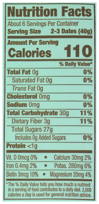 Fresh Medjool Dates, Pit Free, Org, 9 oz