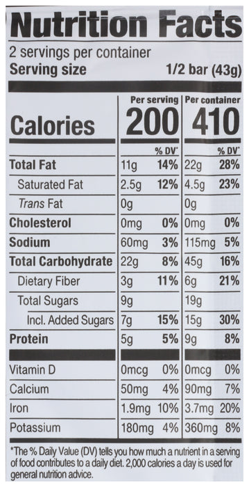 Oatmeal Chocolate Chip Meal Bar, GF, 3 oz
