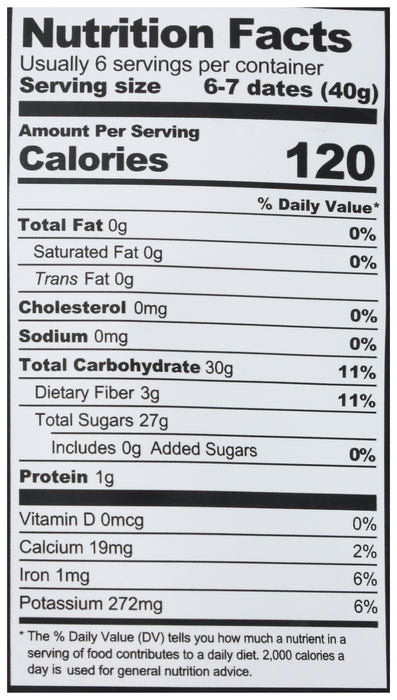 Pitted Dates, Org, 8 oz