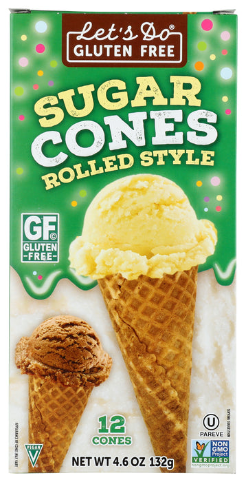 Sugar Cones Rolled Style, Vegan GF, 4.6 oz